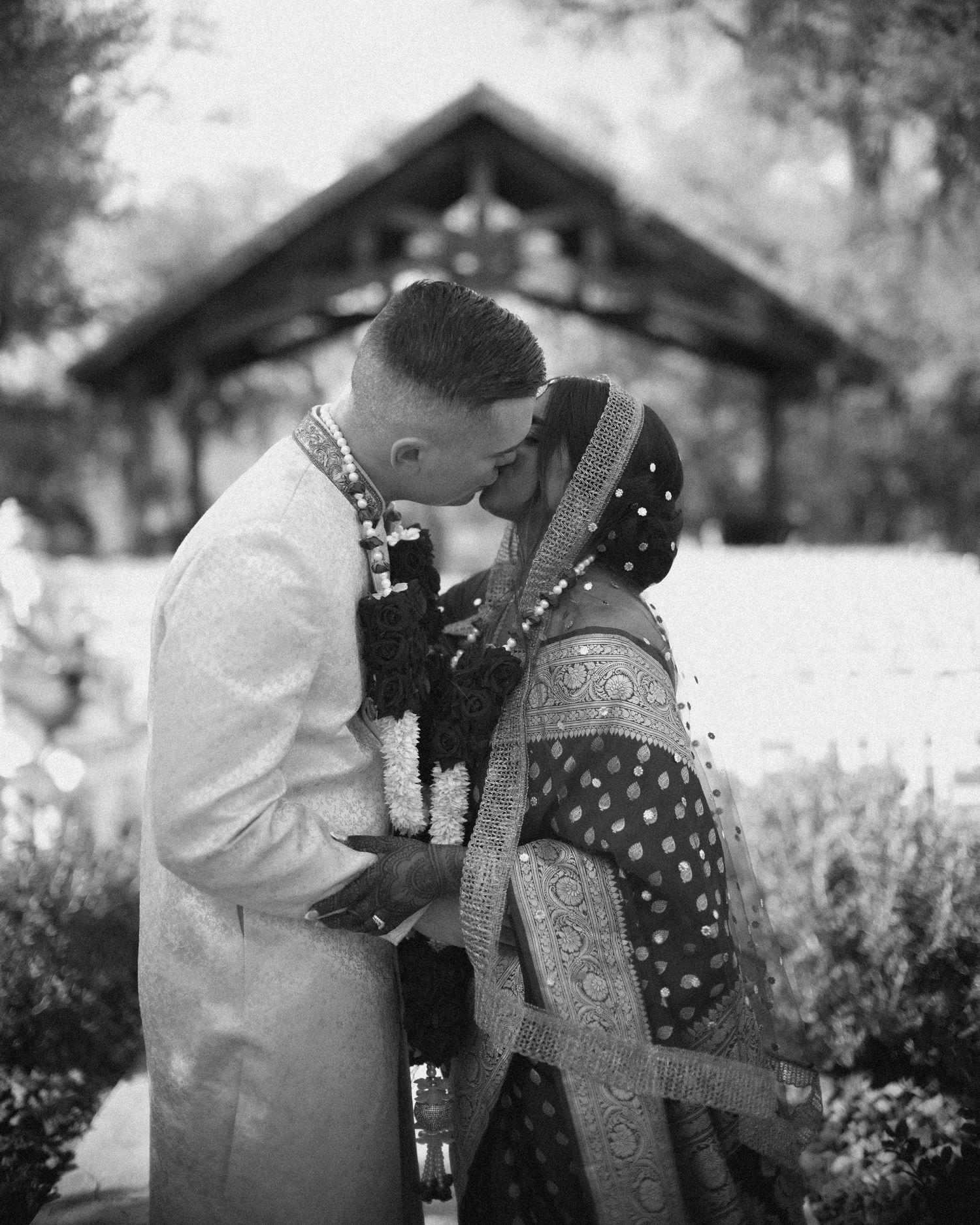 Wedding couple photographed in natural light
Bride and groom embracing during wedding day
Candid moment from a Florida wedding