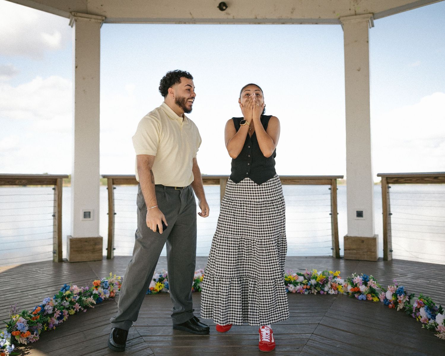Couple during engagement session in Florida
Romantic engagement session portrait