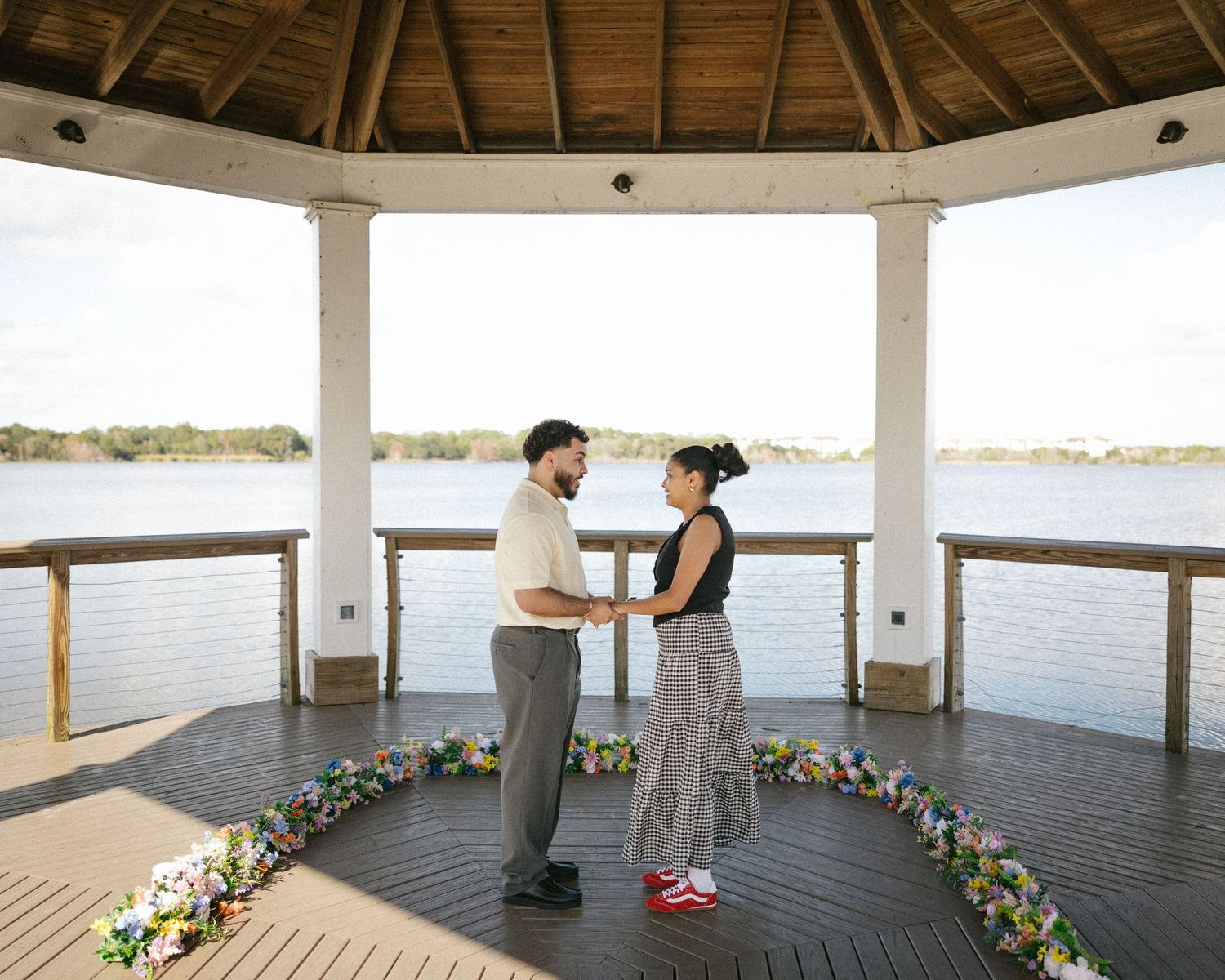 Couple during engagement session in Florida
Romantic engagement session portrait