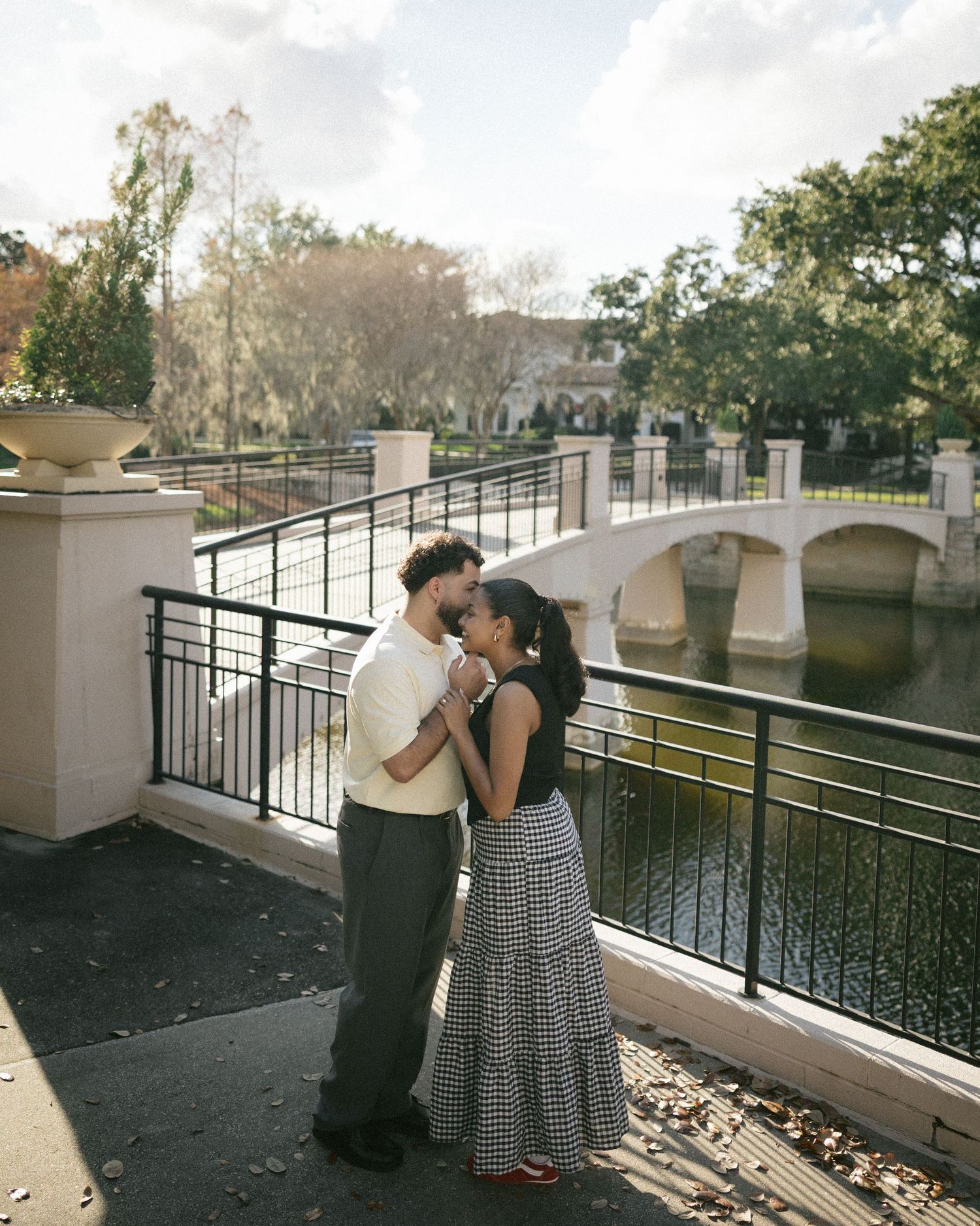 Couple during engagement session in Florida
Romantic engagement session portrait