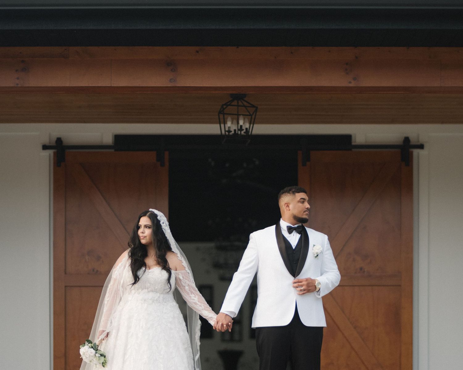 Wedding couple photographed in natural light
Bride and groom embracing during wedding day
Candid moment from a Florida wedding