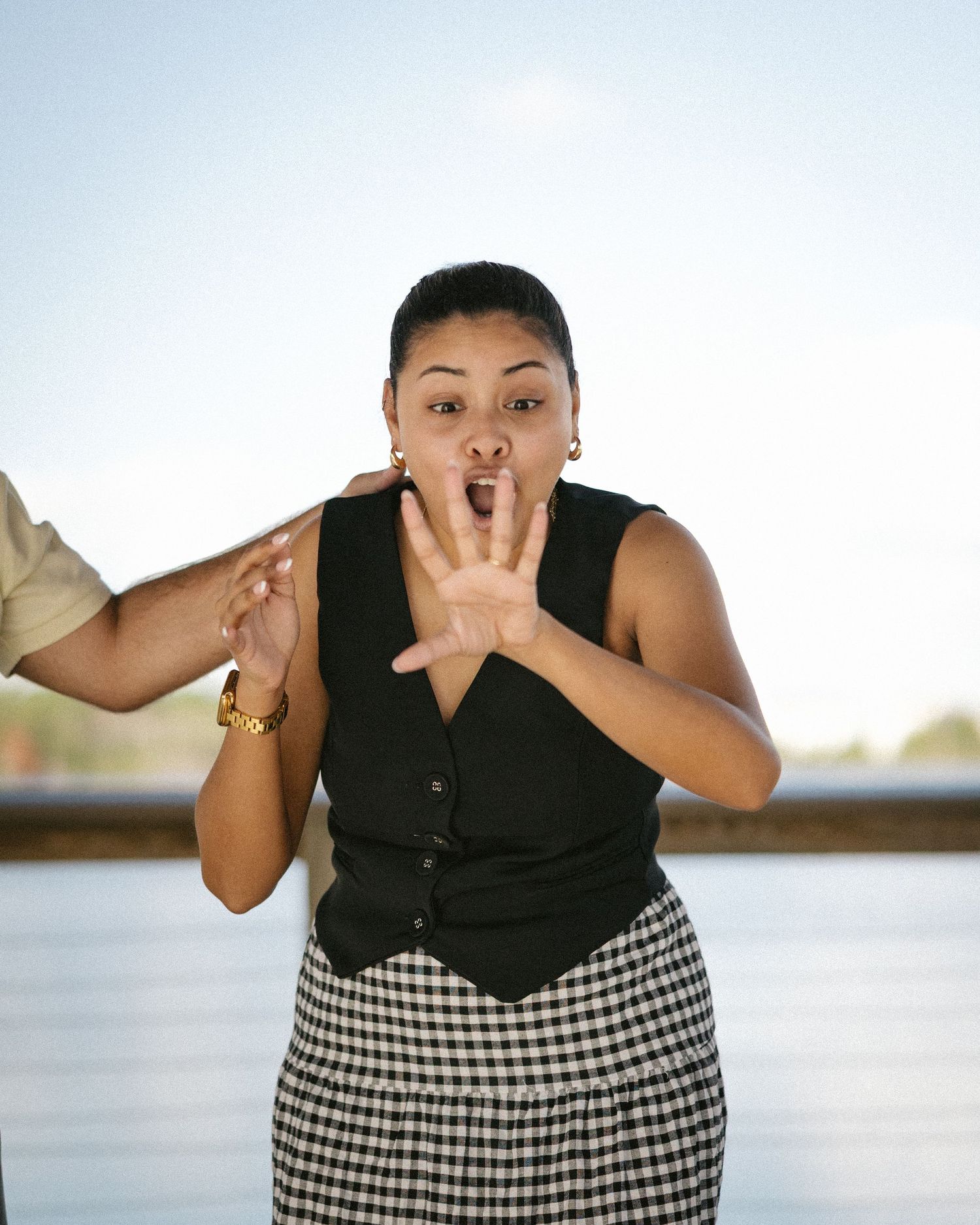 Couple during engagement session in Florida
Romantic engagement session portrait