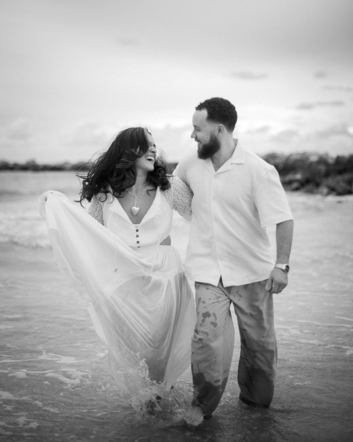 Couple during engagement session in Florida
Romantic engagement session portrait