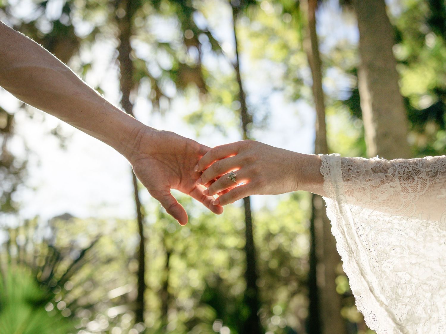 Couple during engagement session in Florida
Romantic engagement session portrait