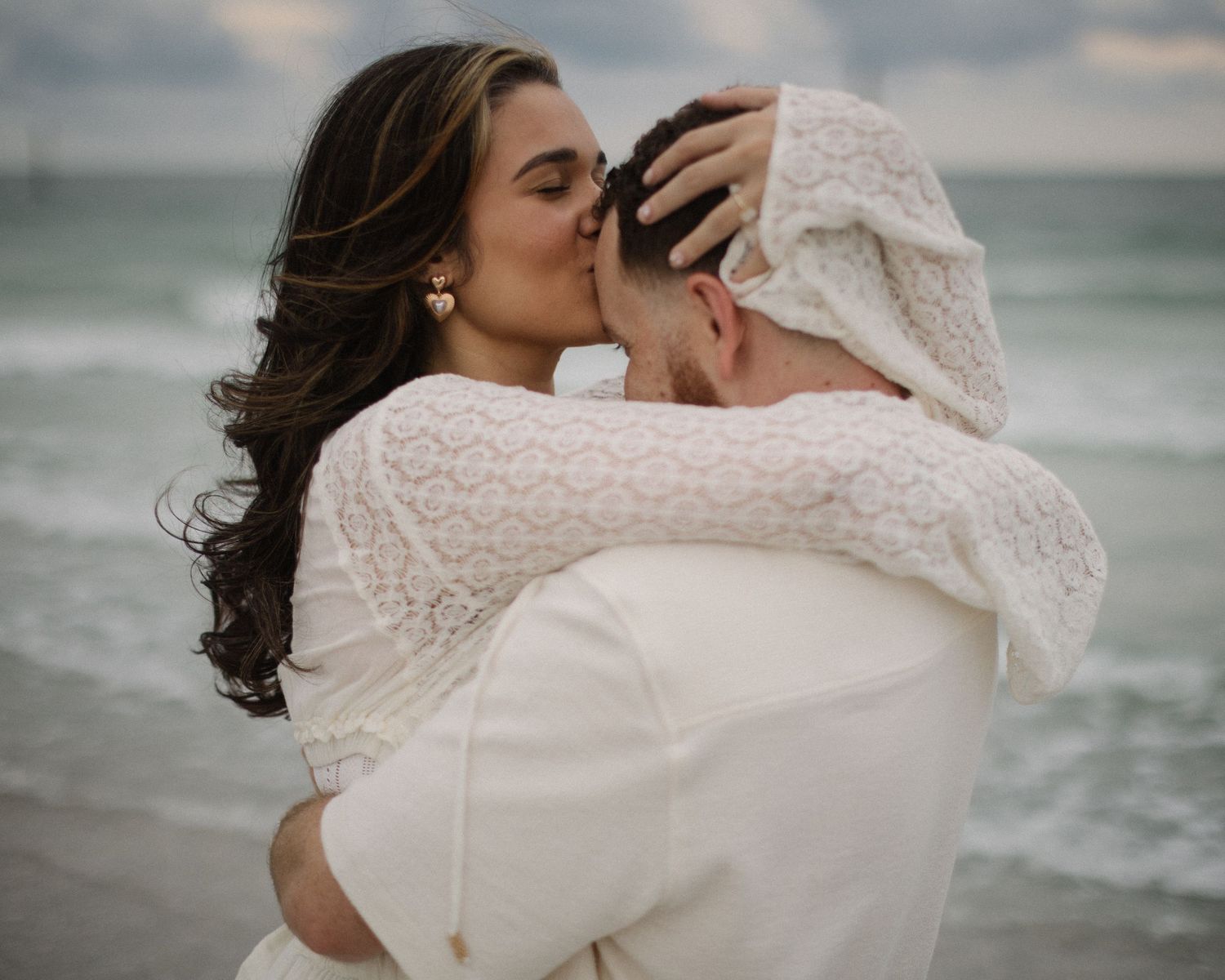 Couple during engagement session in Florida
Romantic engagement session portrait