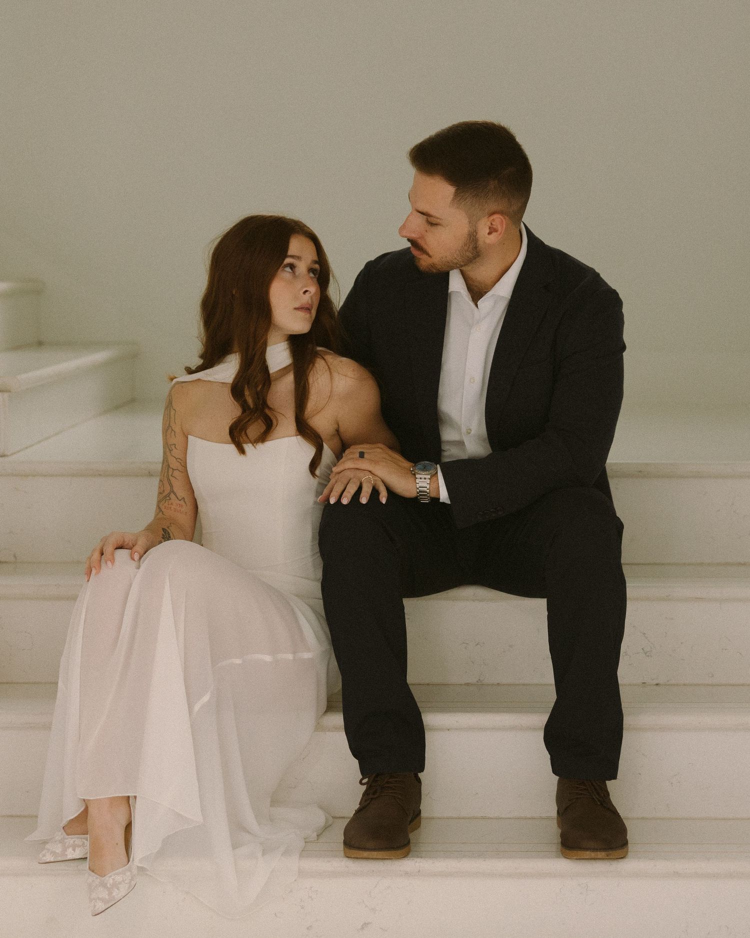 Couple during engagement session in Florida
Romantic engagement session portrait