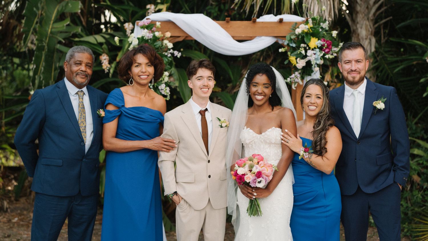 Wedding couple photographed in natural light
Bride and groom embracing during wedding day
Candid moment from a Florida wedding