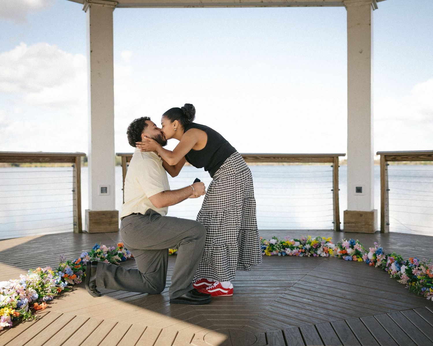 Couple during engagement session in Florida
Romantic engagement session portrait
