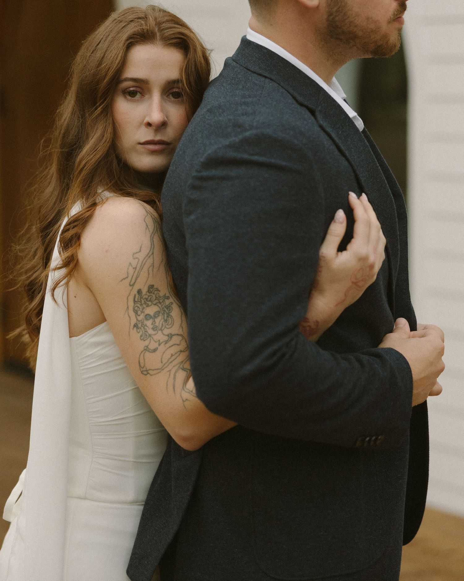 Couple during engagement session in Florida
Romantic engagement session portrait