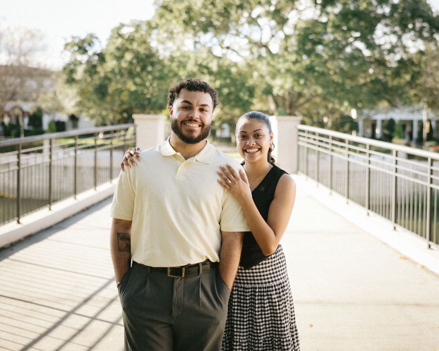 Couple during engagement session in Florida
Romantic engagement session portrait