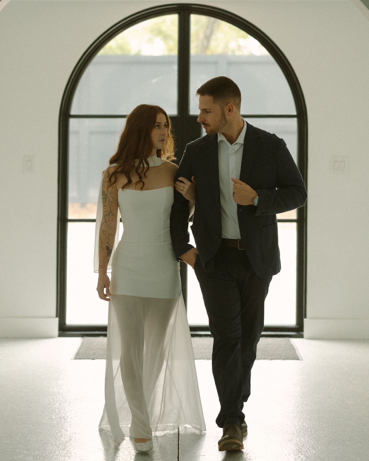 Couple during engagement session in Florida
Romantic engagement session portrait