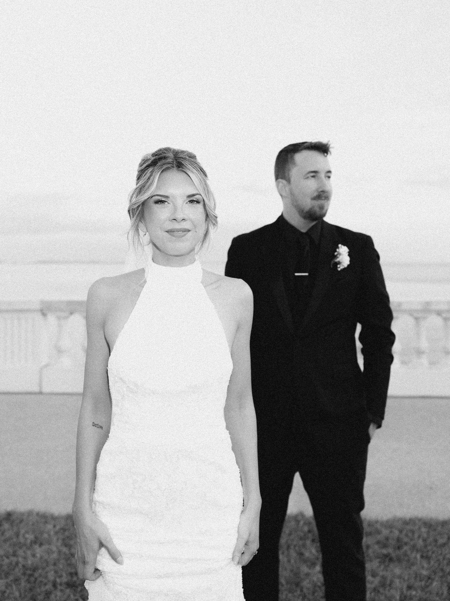 Wedding couple photographed in natural light
Bride and groom embracing during wedding day
Candid moment from a Florida wedding