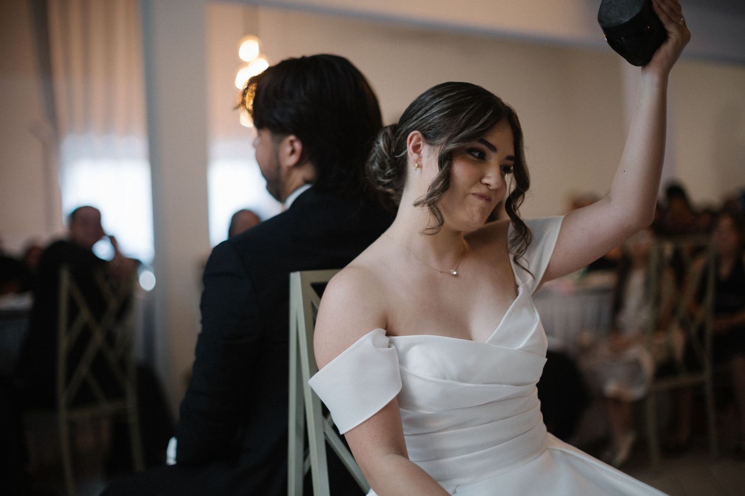 Wedding couple photographed in natural light
Bride and groom embracing during wedding day
Candid moment from a Florida wedding