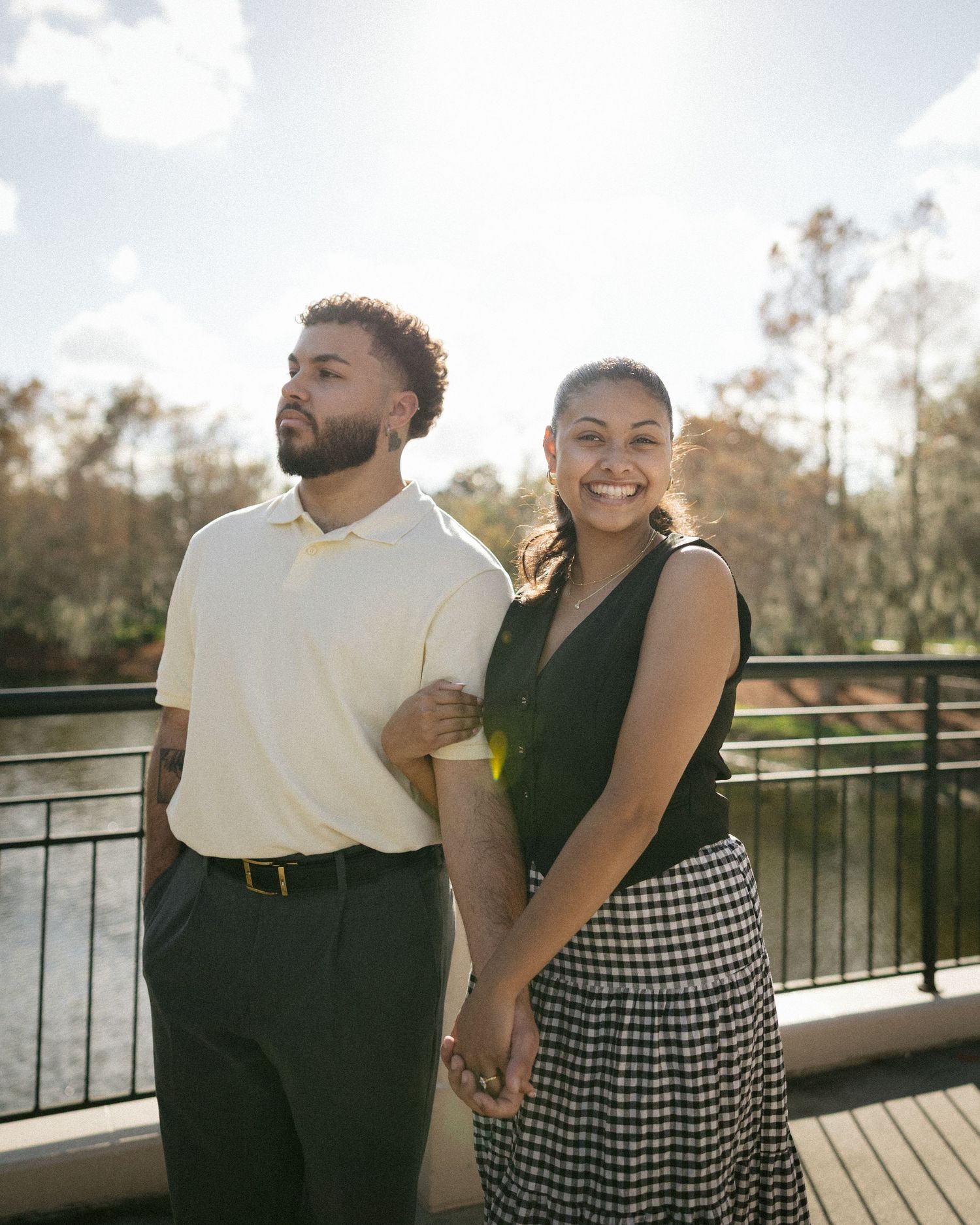 Couple during engagement session in Florida
Romantic engagement session portrait