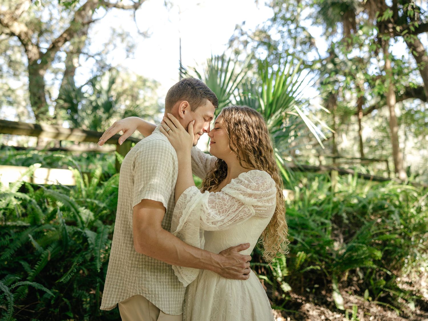 Couple during engagement session in Florida
Romantic engagement session portrait