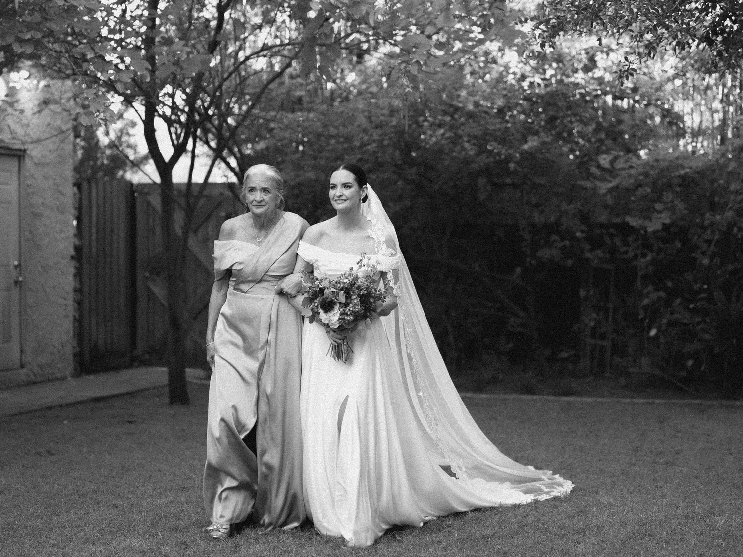 Wedding couple photographed in natural light
Bride and groom embracing during wedding day
Candid moment from a Florida wedding