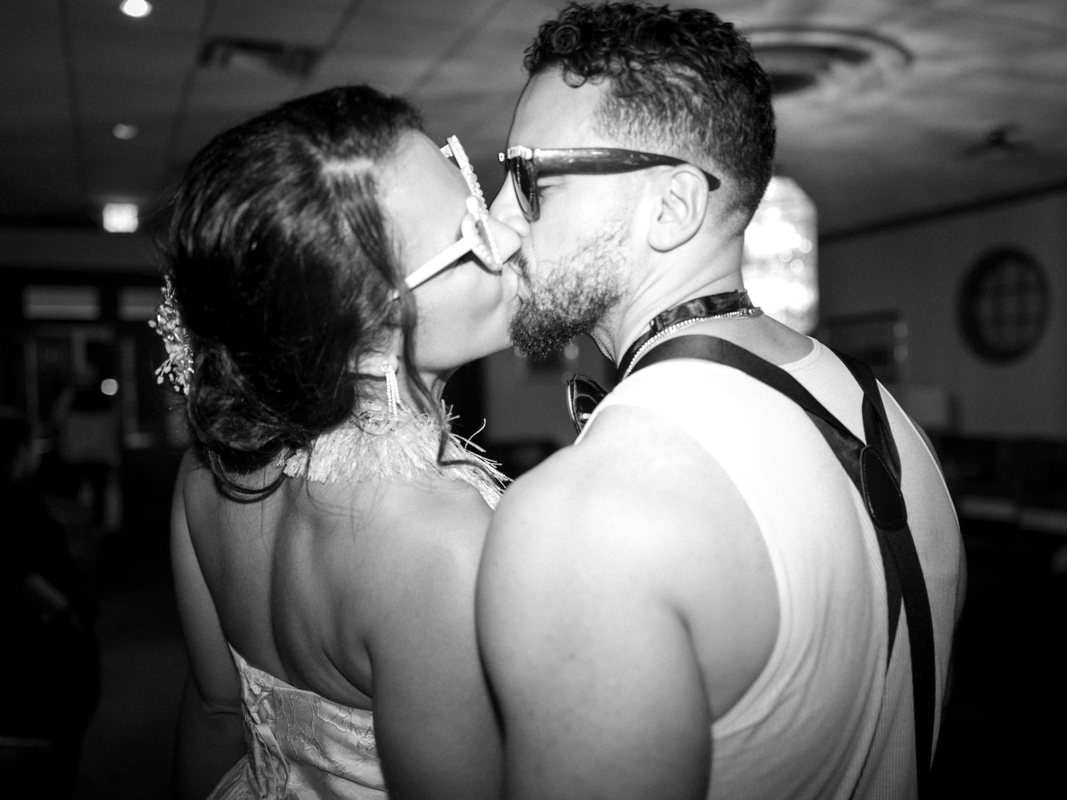 Wedding couple photographed in natural light
Bride and groom embracing during wedding day
Candid moment from a Florida wedding