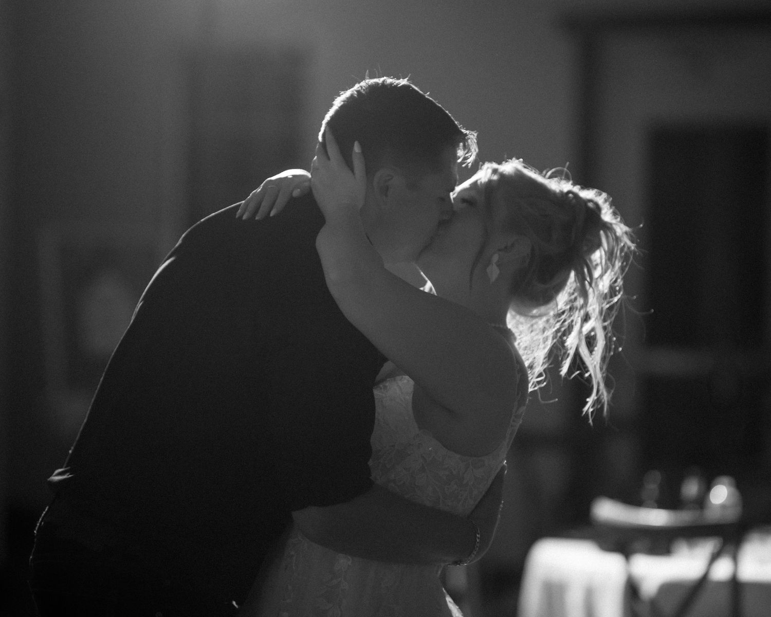 Wedding couple photographed in natural light
Bride and groom embracing during wedding day
Candid moment from a Florida wedding