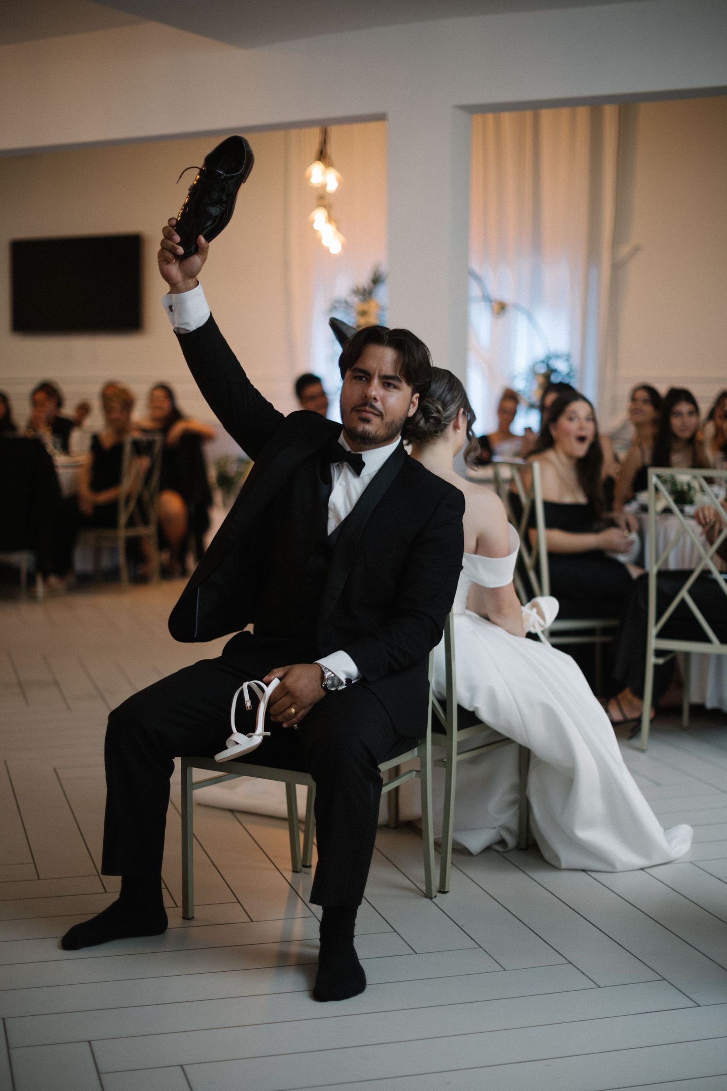 Wedding couple photographed in natural light
Bride and groom embracing during wedding day
Candid moment from a Florida wedding