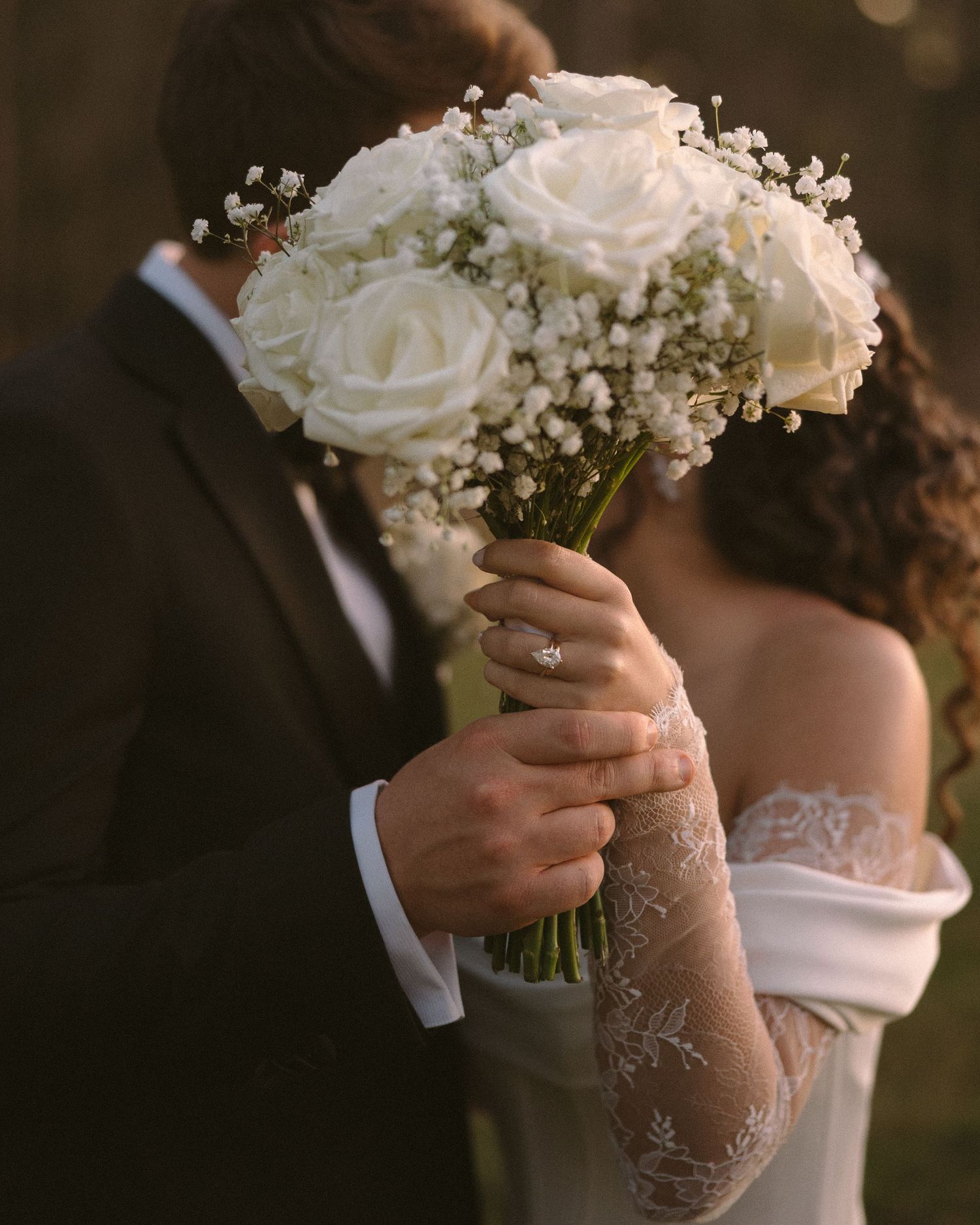 Wedding couple photographed in natural light
Bride and groom embracing during wedding day
Candid moment from a Florida wedding
