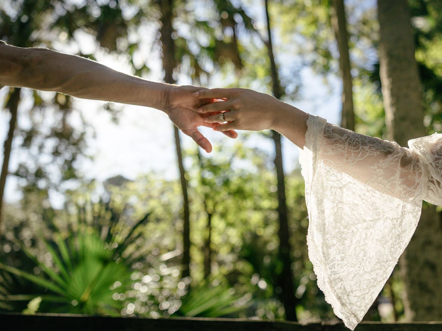 Couple during engagement session in Florida
Romantic engagement session portrait