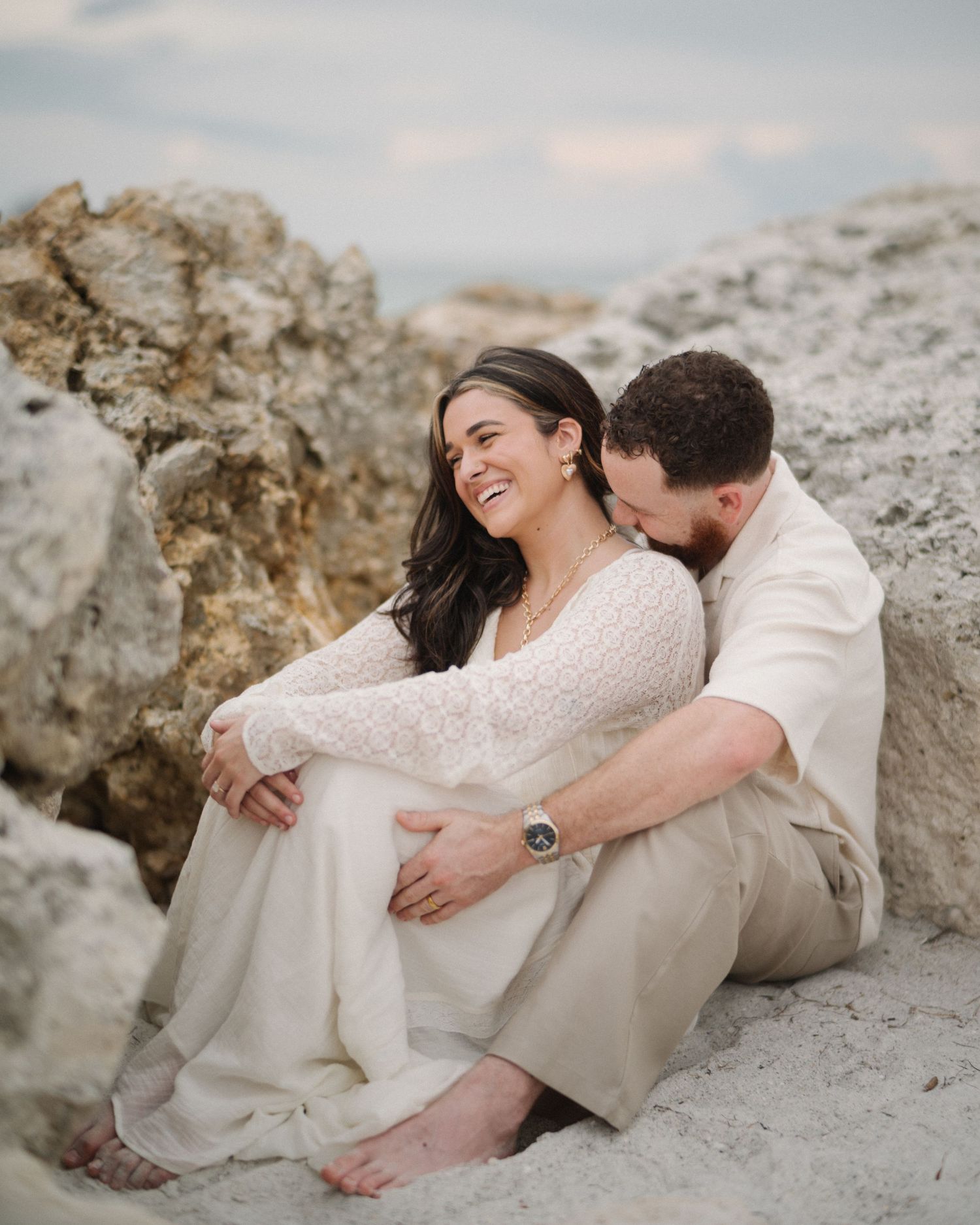 Couple during engagement session in Florida
Romantic engagement session portrait