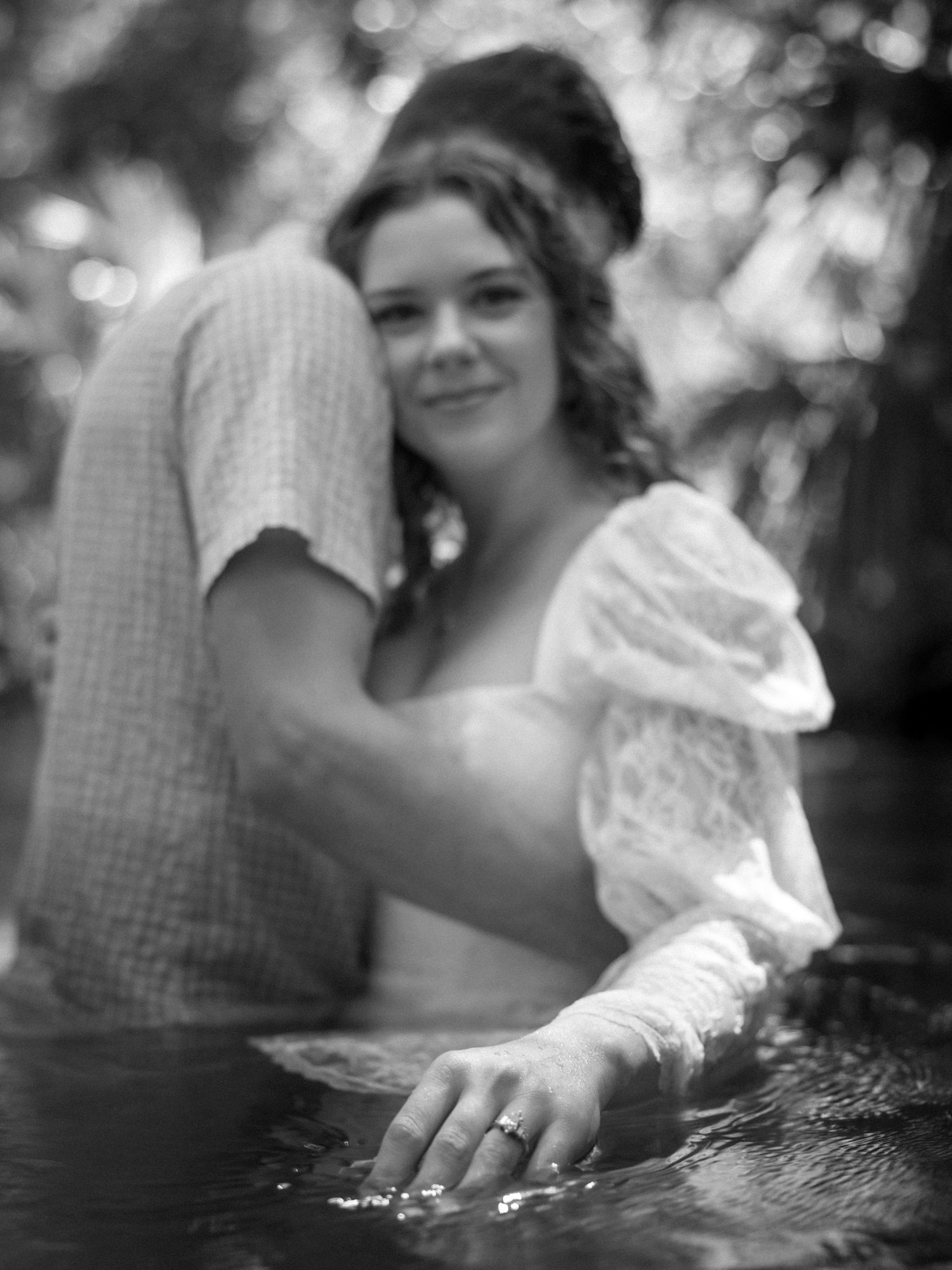 Couple during engagement session in Florida
Romantic engagement session portrait