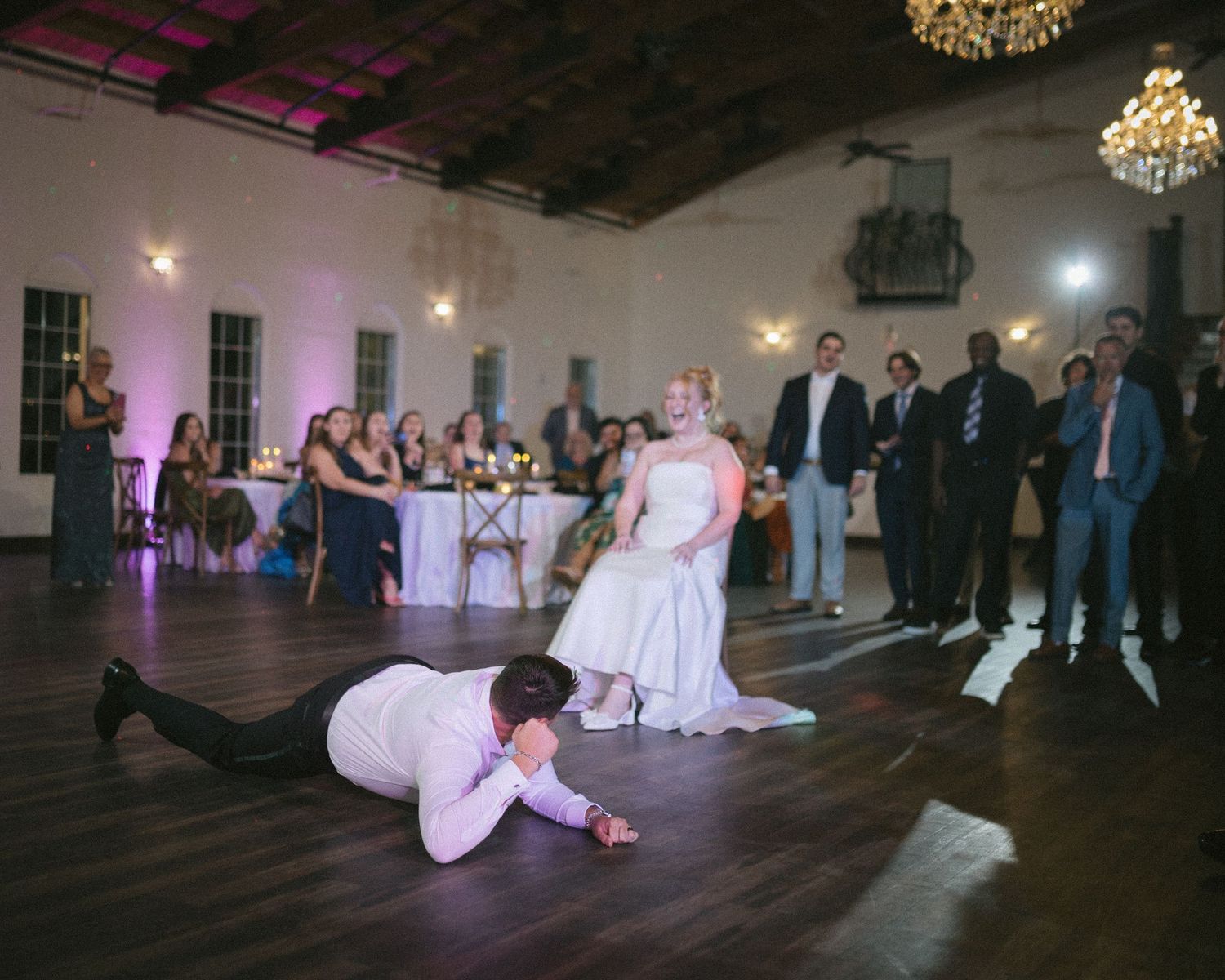 Wedding couple photographed in natural light
Bride and groom embracing during wedding day
Candid moment from a Florida wedding