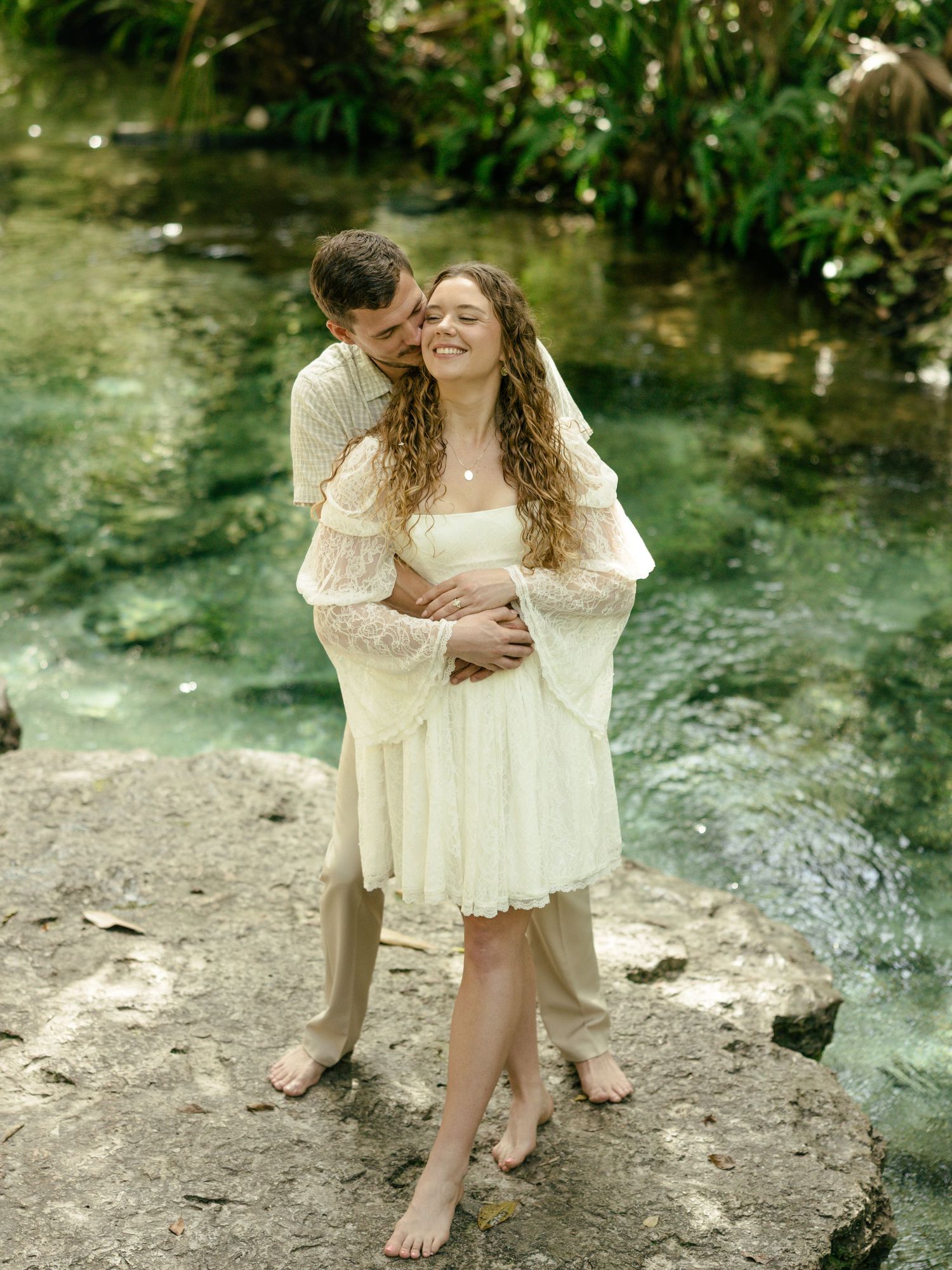 Couple during engagement session in Florida
Romantic engagement session portrait