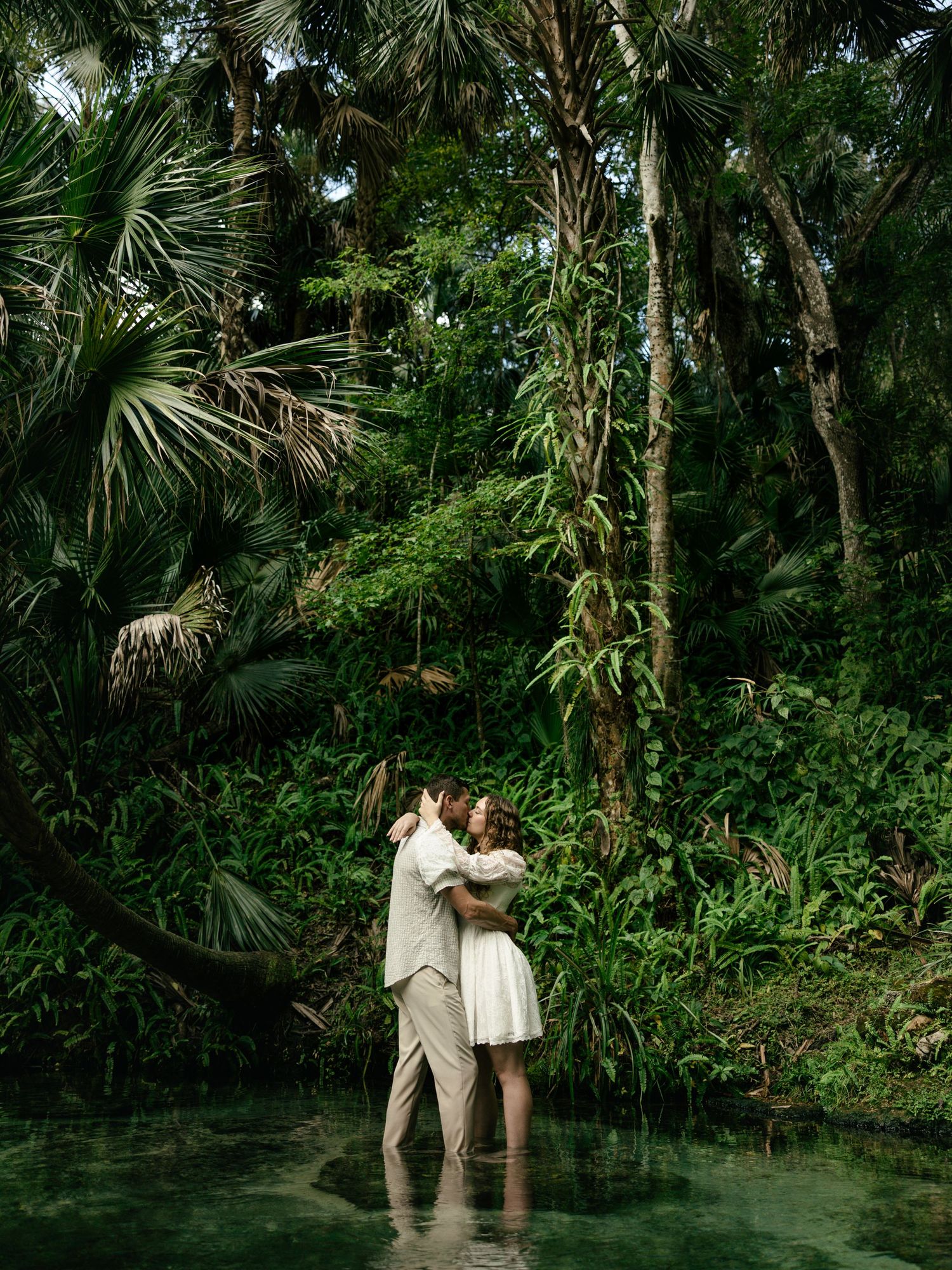 Couple during engagement session in Florida
Romantic engagement session portrait