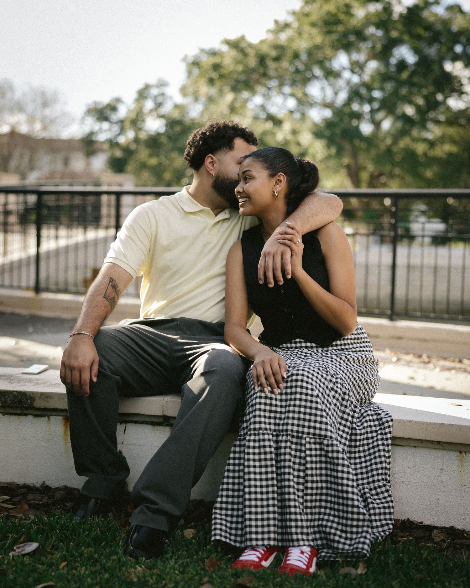 Couple during engagement session in Florida
Romantic engagement session portrait