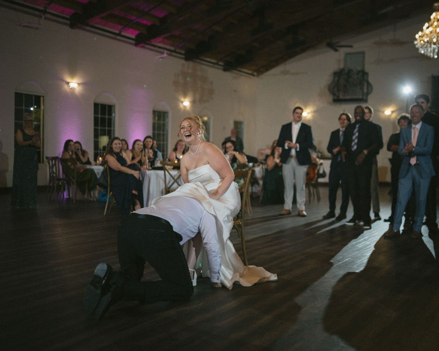 Wedding couple photographed in natural light
Bride and groom embracing during wedding day
Candid moment from a Florida wedding