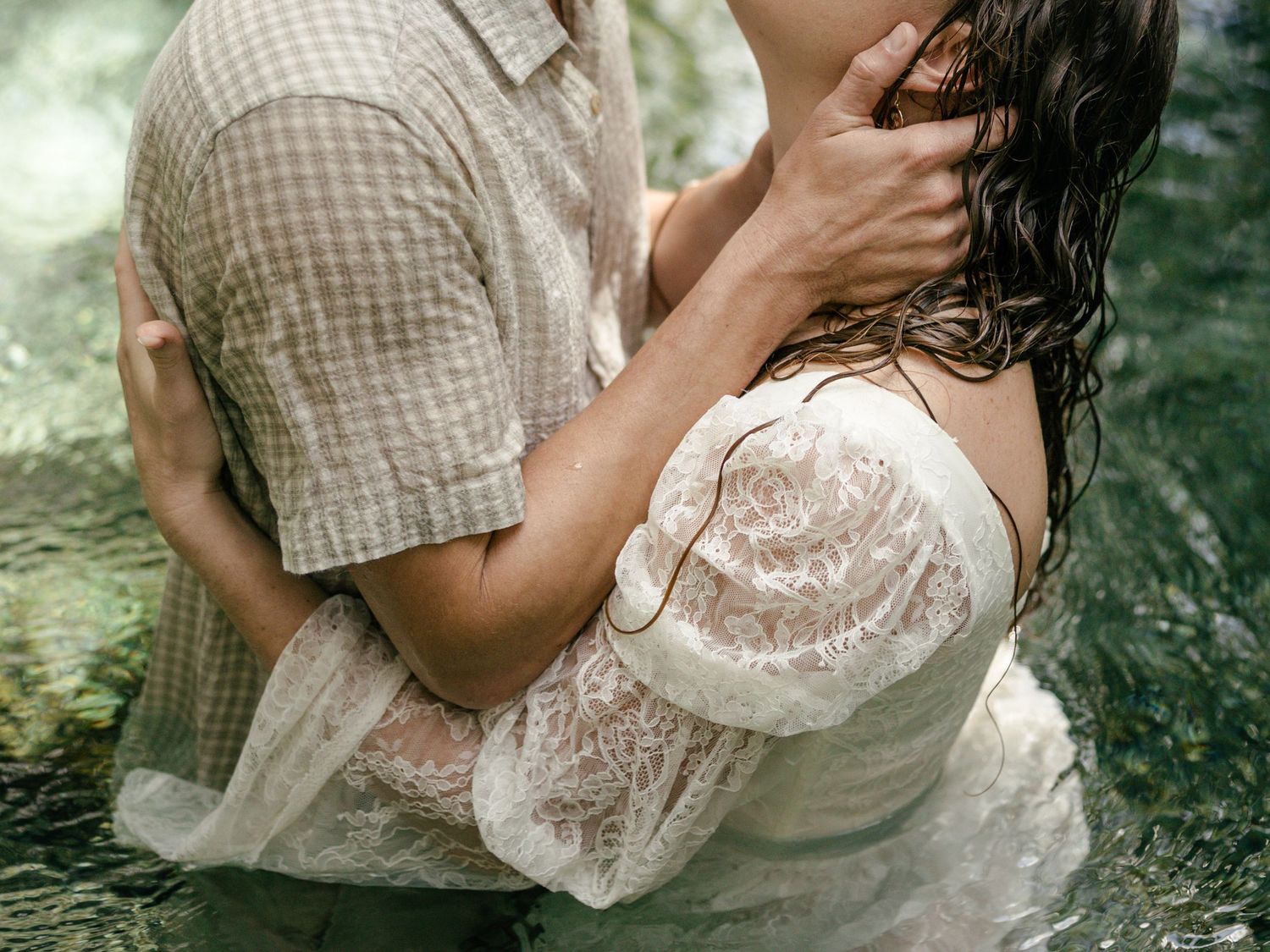 Couple during engagement session in Florida
Romantic engagement session portrait
