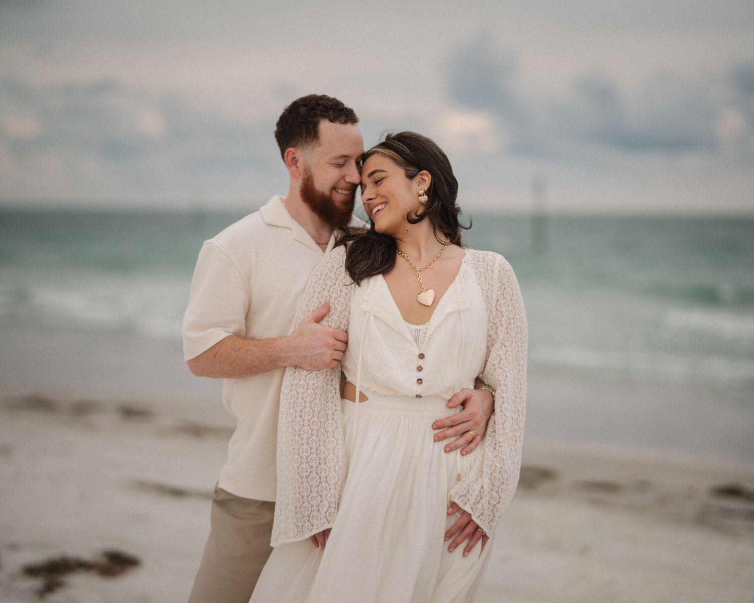 Couple during engagement session in Florida
Romantic engagement session portrait