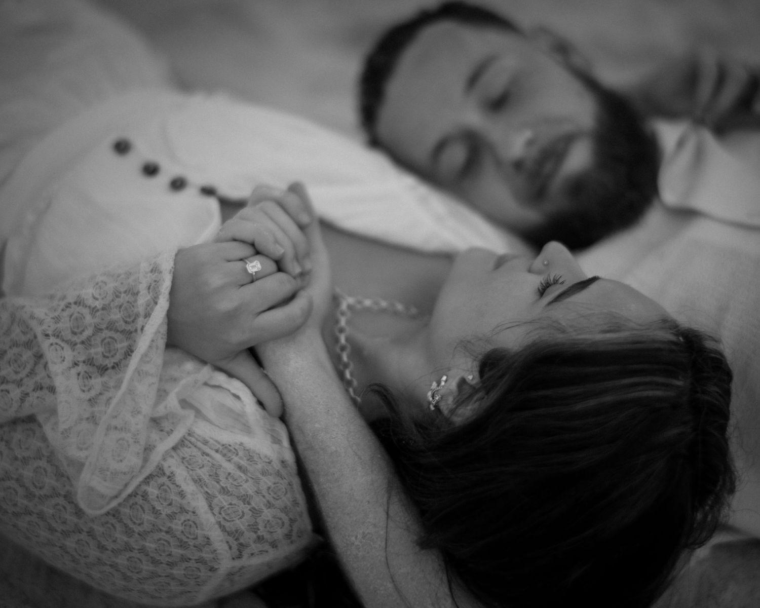 Couple during engagement session in Florida
Romantic engagement session portrait