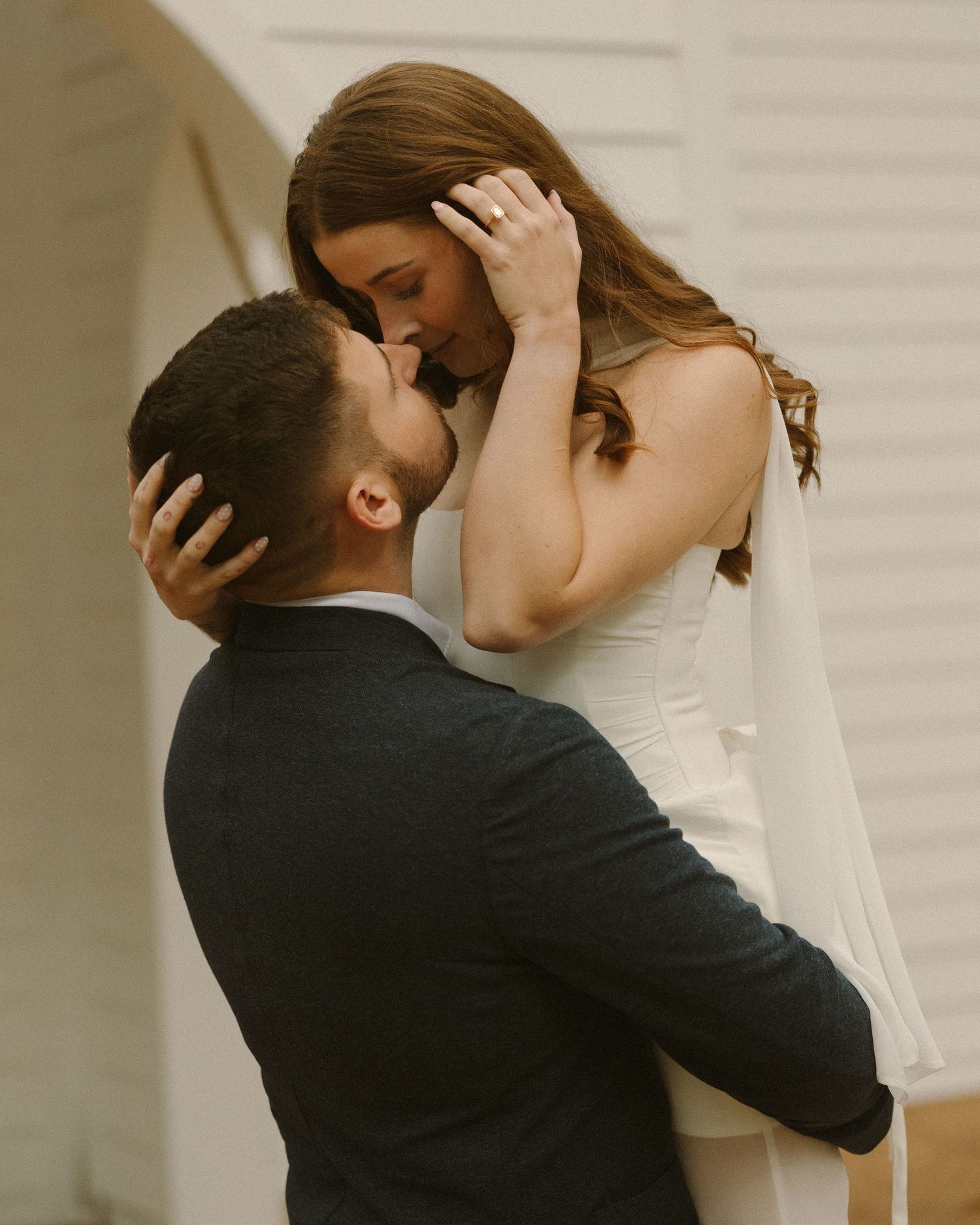 Couple during engagement session in Florida
Romantic engagement session portrait