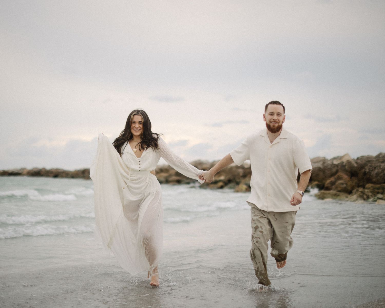 Couple during engagement session in Florida
Romantic engagement session portrait