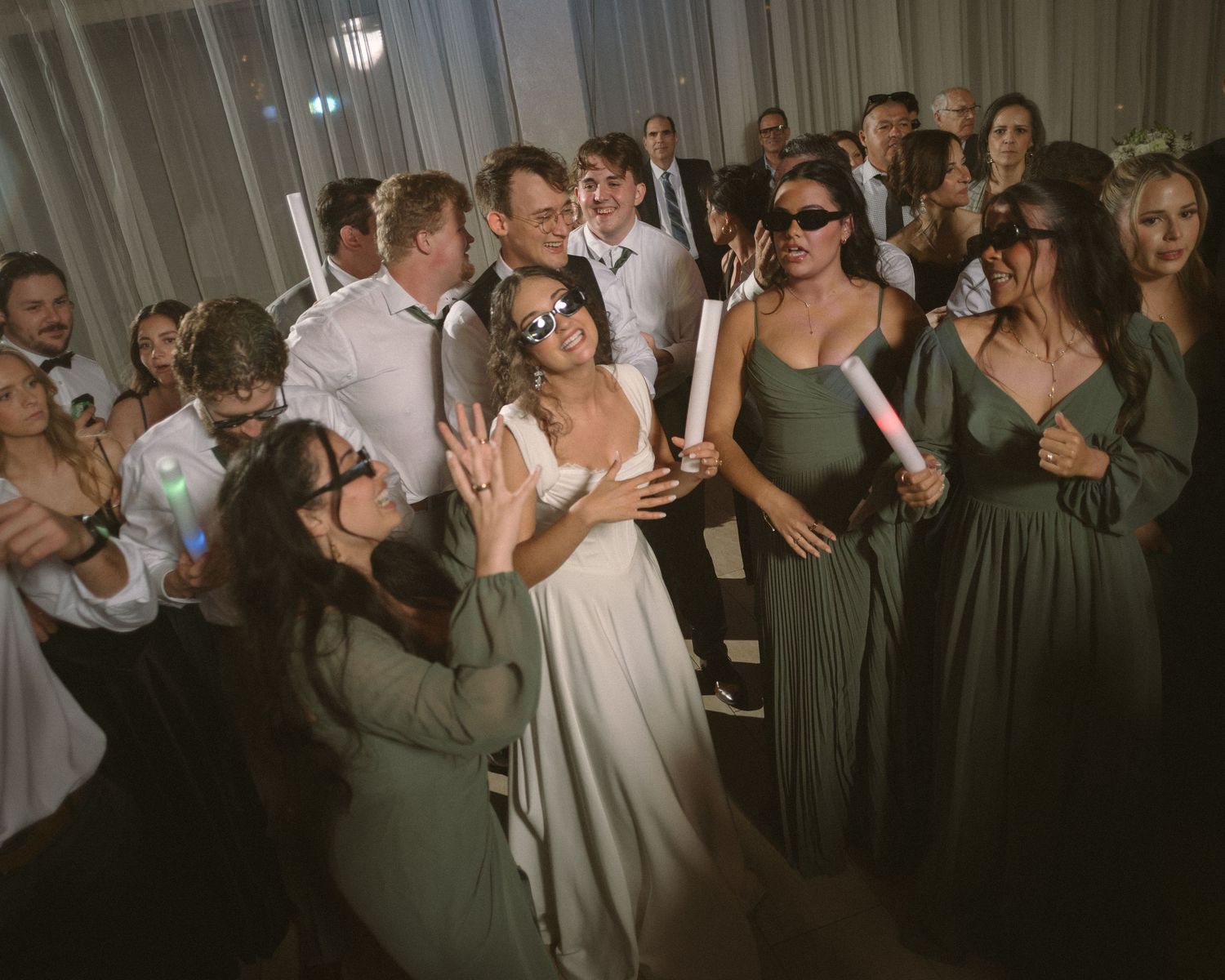 Wedding couple photographed in natural light
Bride and groom embracing during wedding day
Candid moment from a Florida wedding