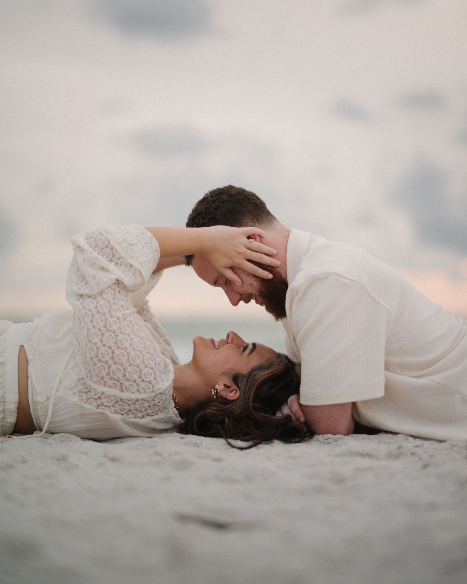 Couple during engagement session in Florida
Romantic engagement session portrait
