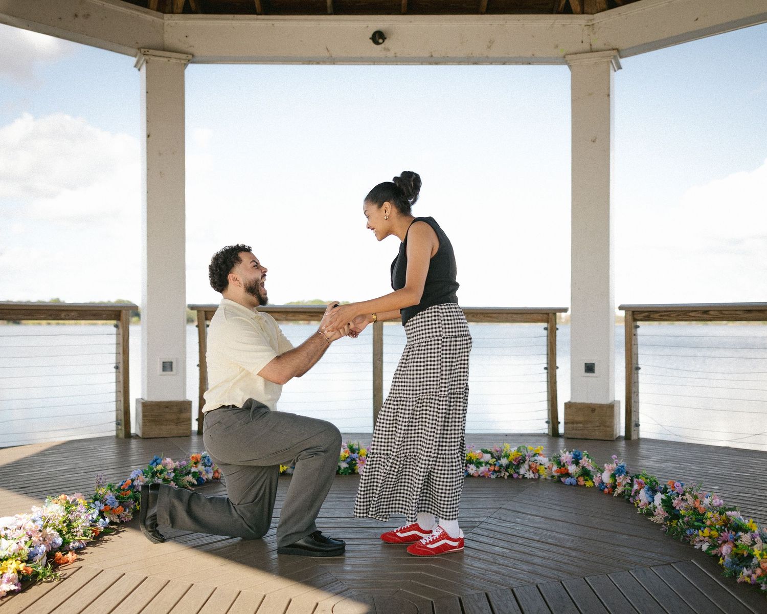 Couple during engagement session in Florida
Romantic engagement session portrait