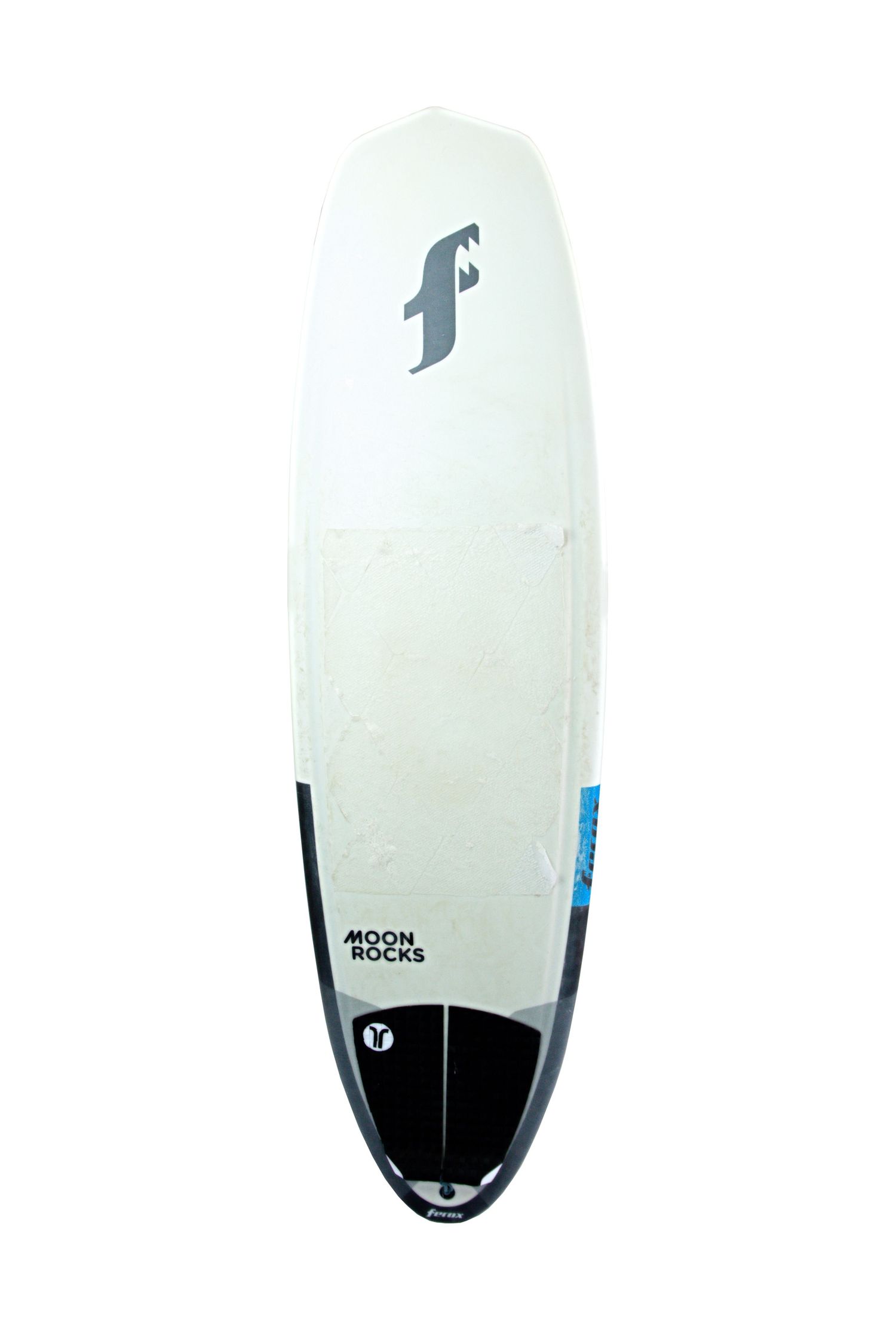 Various surfboard designs in white with black accents displayed in sequence.