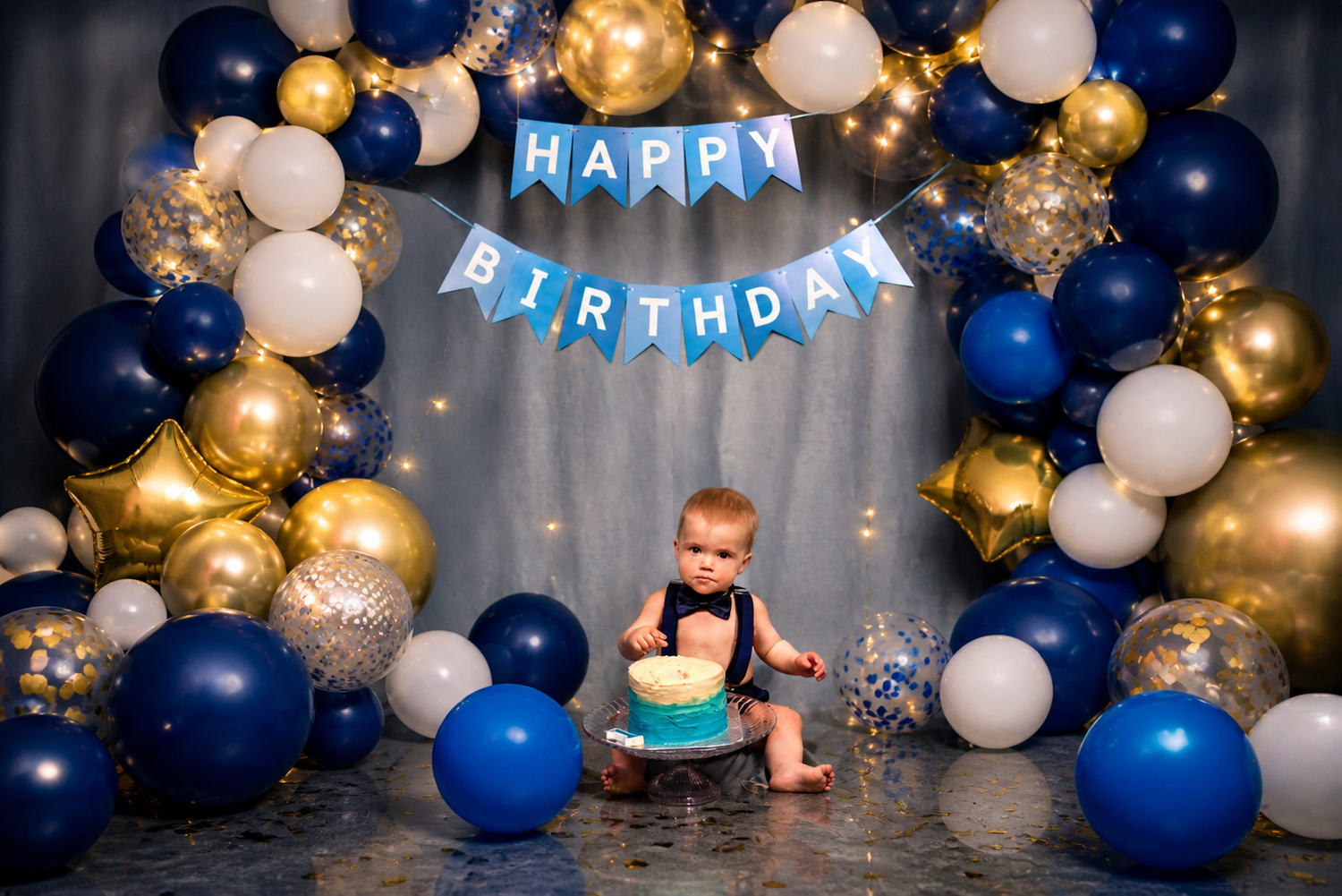 Chester Newborn photographer cake smash  with little boy