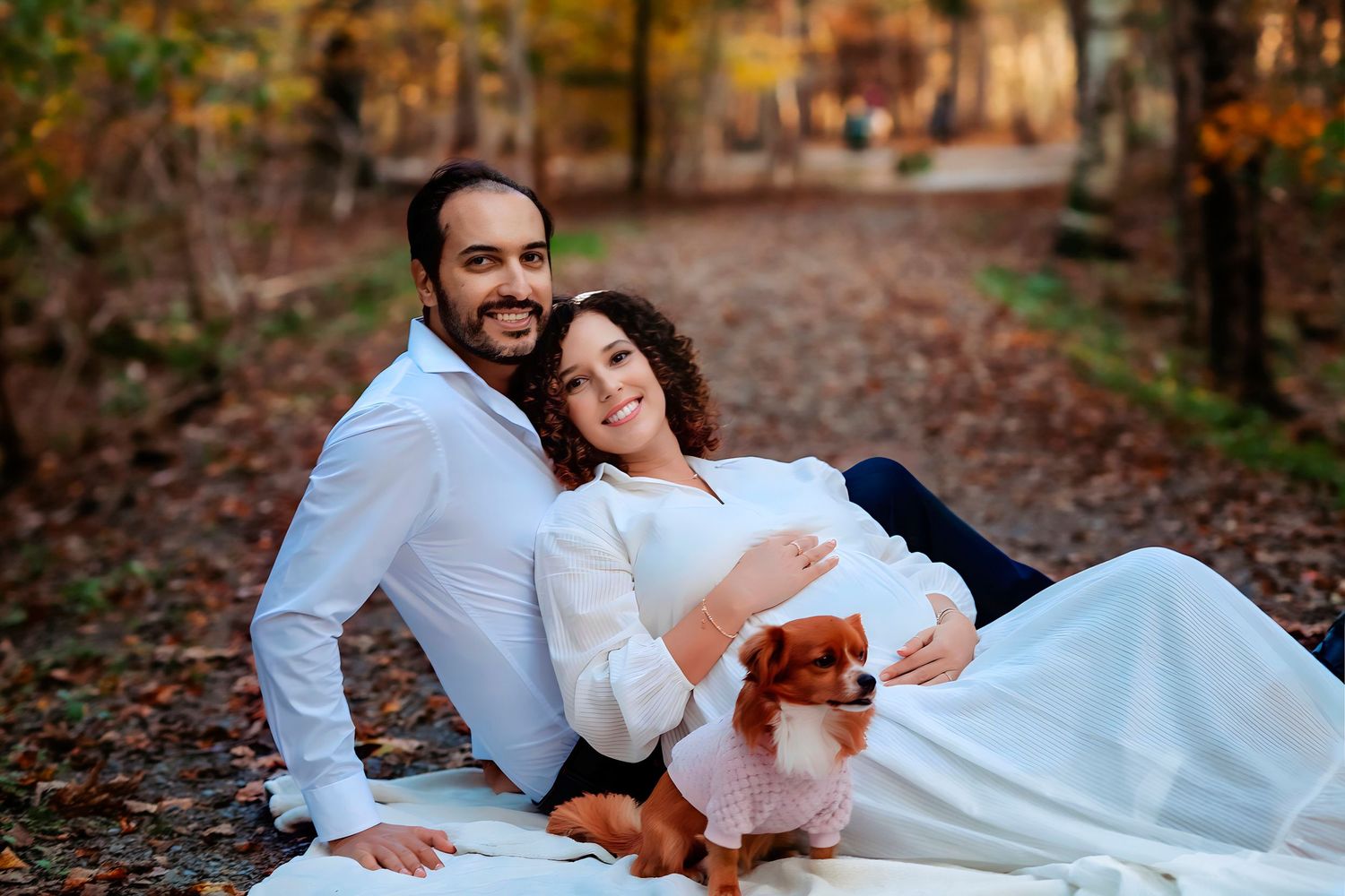 Halifax maternity photographer capturing sunset portraits