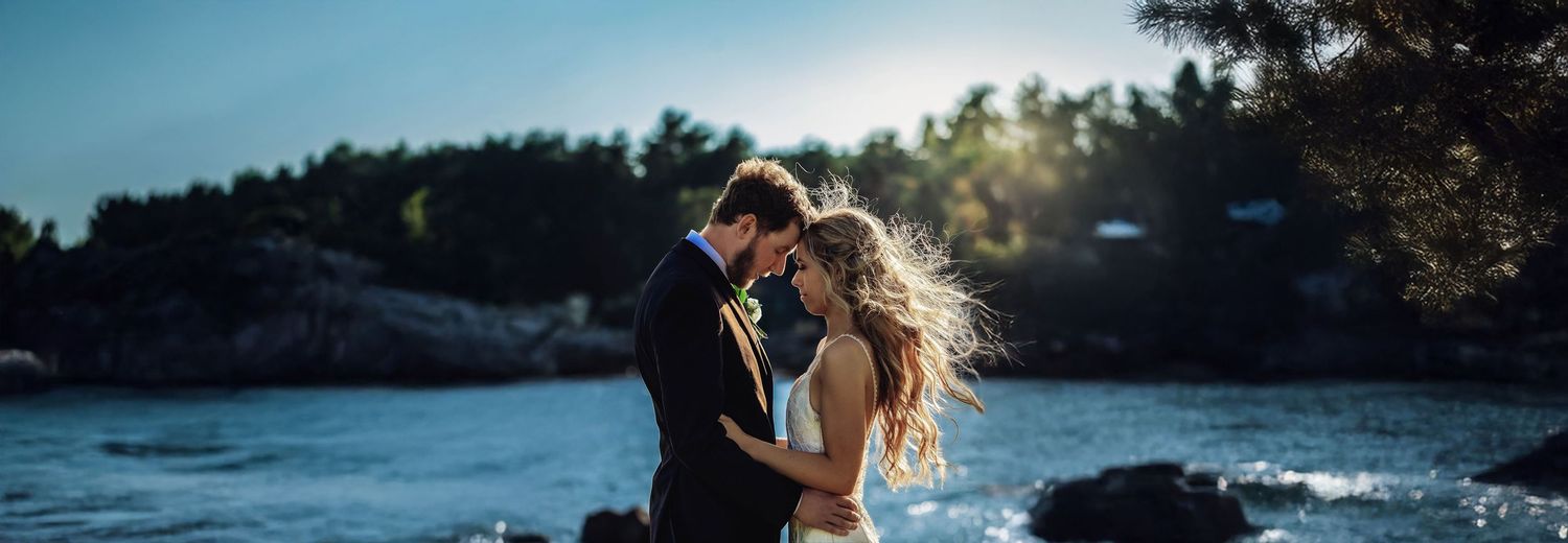 Romantic sunset wedding portraits on Nova Scotia’s South Shore