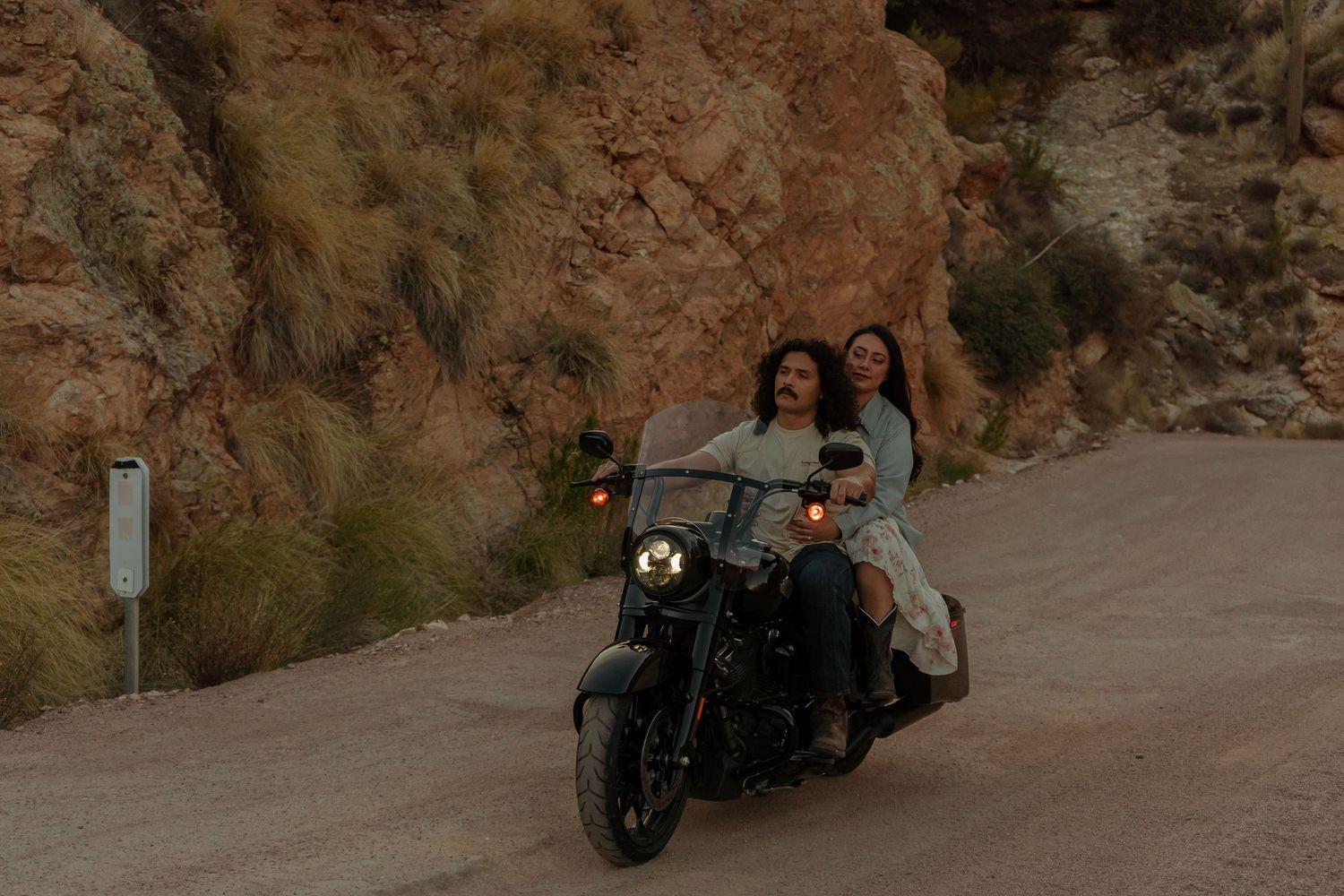 Harley Davidson brand photoshoot riding motorcycles in the desert