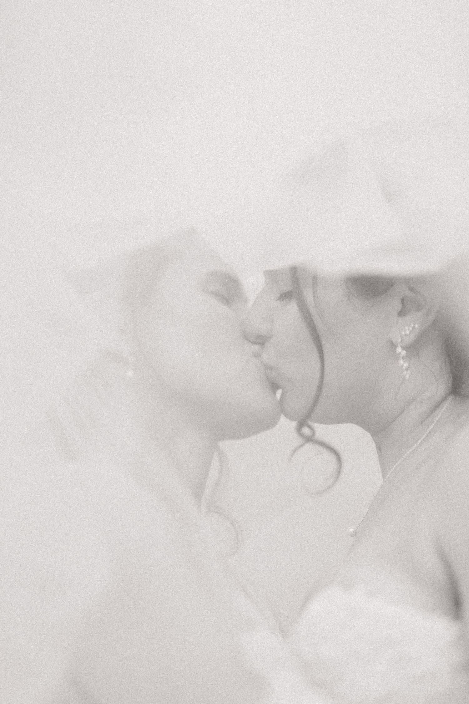 Soft white feathers create an ethereal abstract pattern against a light background.