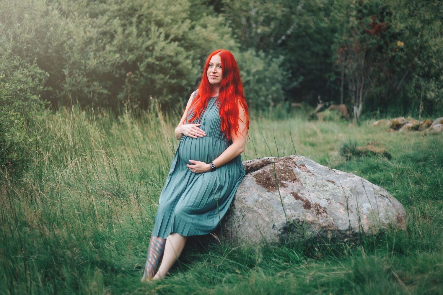 Gravid mamma fotografering