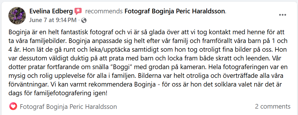 Recension från kund