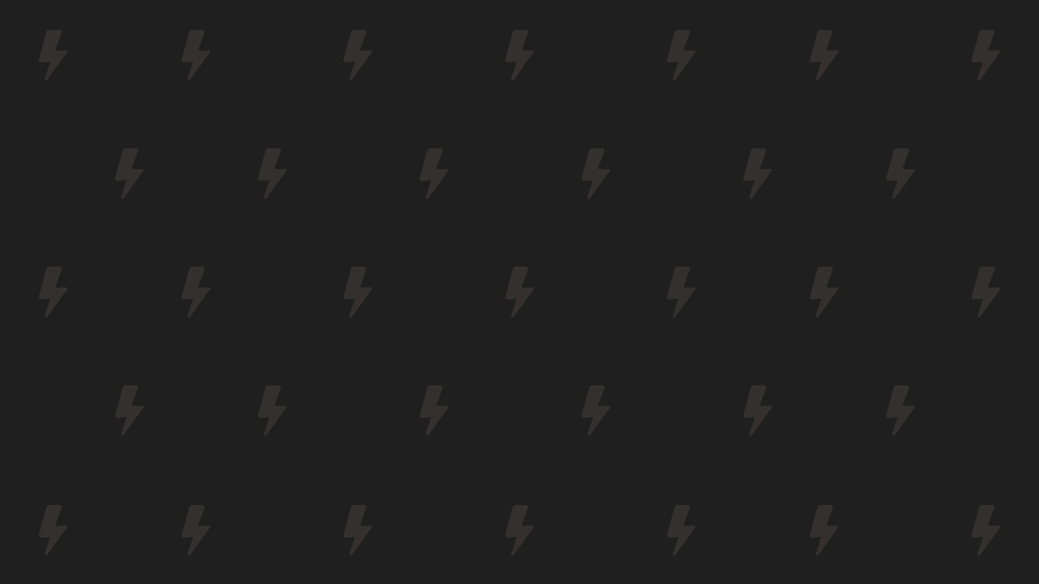 Dark background pattern featuring repeating lightning bolt icons arranged in a grid, ideal for electric or energy-themed designs.