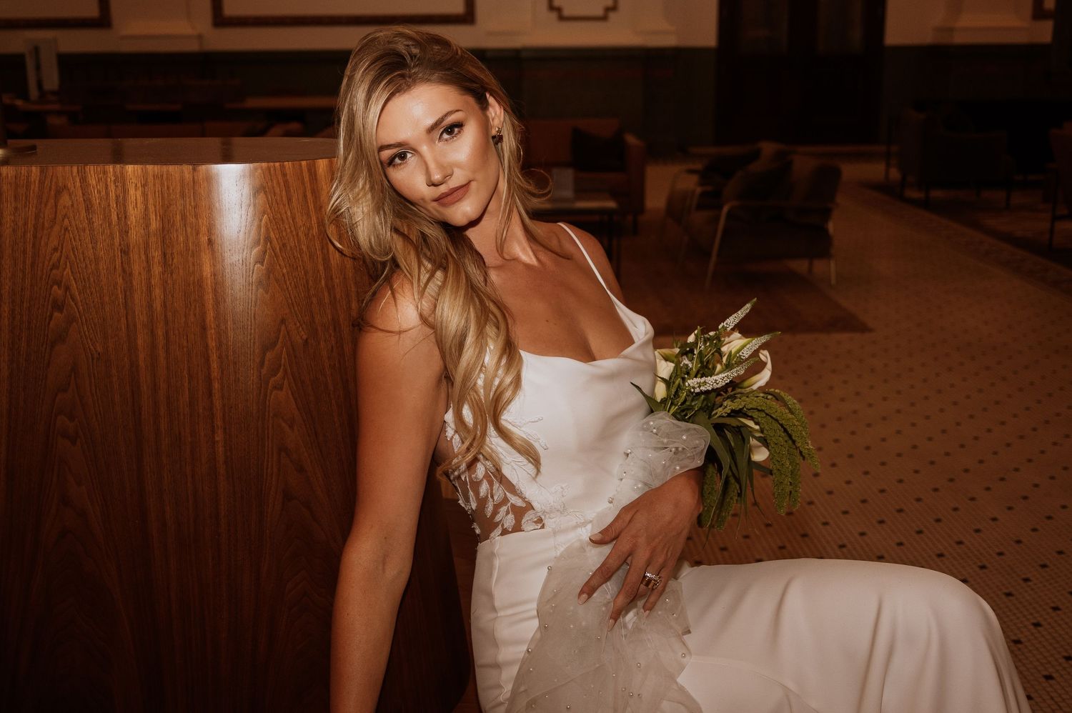 Utah wedding photographer capturing warm, moody bridal portraits. Florida wedding photographer documenting intimate vintage moments